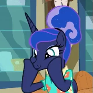 😊 emoji Princess Luna | @MLP_AnimatedStickers Telegram sticker 7 of 41