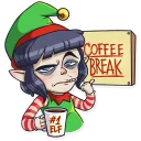 ☕ emoji Santa's Little Helper Telegram sticker 11 of 26