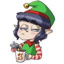 🍷 emoji Santa's Little Helper Telegram sticker 20 of 26