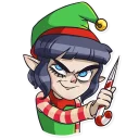 🗡 emoji Santa's Little Helper Telegram sticker 13 of 26