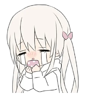 😭 emoji Милая тян Telegram sticker 20 of 38