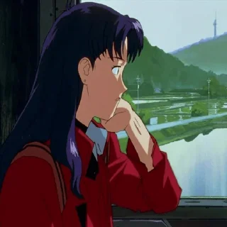 😒 emoji Misato katsuragi Telegram sticker 3 of 39