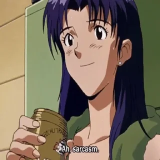 🙂 emoji Misato katsuragi Telegram sticker 22 of 39