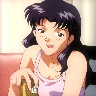 😏 emoji ꒰ Misato ꒱  @svalkablin Telegram sticker 19 of 40