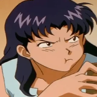 😡 emoji Misato katsuragi Telegram sticker 24 of 39