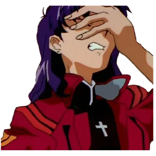 🙄 emoji Misato Katsuragi Telegram sticker 13 of 36