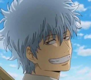 🙂 emoji @P_H_X_1 Gintoki. Telegram sticker 17 of 48