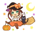 🌙 emoji Halloween Witch Telegram sticker 12 of 40