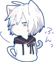 😤 emoji Mafumafu Sticker (cat) :: @line_stickers Telegram sticker 16 of 80
