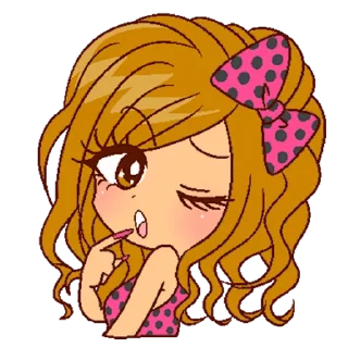 Sticker from 2000's gyaru  ♡  @ririmoji
  by Bisuko Ezaki (line)