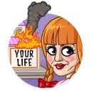 😏 emoji Annabelle Telegram sticker 11 of 20