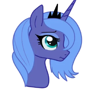 🙁 emoji Princess Luna | @MyLittlePony_bots Telegram sticker 5 of 120