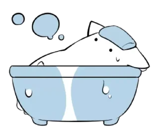 🛀 emoji . . cat - @wexsavi 🐾 Telegram sticker 3 of 24