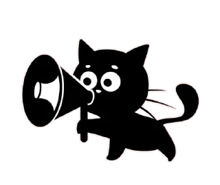 📢 emoji Чёрный кот @TgSticker Telegram sticker 15 of 20