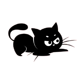 👀 emoji Чёрный кот @TgSticker Telegram sticker 13 of 20