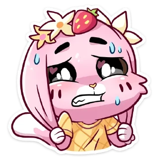 Sticker from @TgSticker Клубничная Ванилька без текста