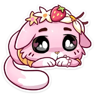 Sticker from @Stick4gram | Клубничная Ванилька