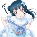 😛 emoji Love Live! Sunshine!! :: @line_stickers Telegram sticker 6 of 80