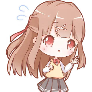 😯 emoji Тяночки-школьницы @Nyasticks Telegram sticker 21 of 42