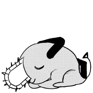😴 emoji Pochita Telegram sticker 15 of 87