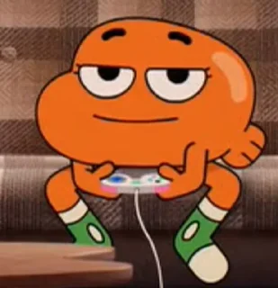 😌 emoji Дарвин Уоттерсон 🧡 Telegram sticker 19 of 99