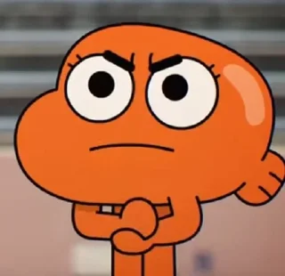😠 emoji Дарвин Уоттерсон 🧡 Telegram sticker 22 of 99