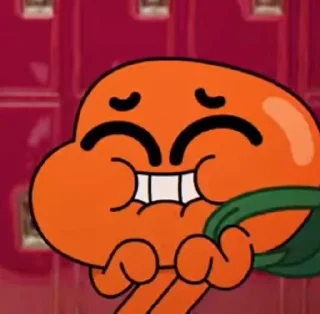 😆 emoji Дарвин Уоттерсон 🧡 Telegram sticker 5 of 99