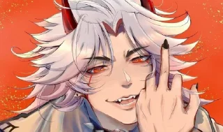 🖕 emoji Arataki Itto by @yruwoq Telegram sticker 6 of 35