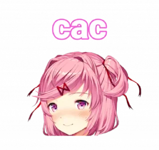 ❤️ emoji мемная нацуки @anime_Stickerr Telegram sticker 14 of 28