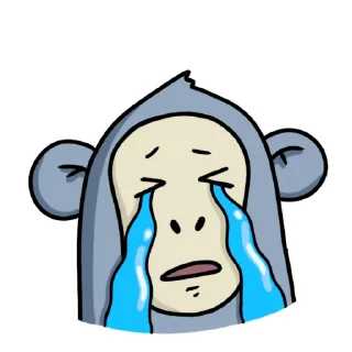 😭 emoji Обезьянка Mono Telegram sticker 13 of 33