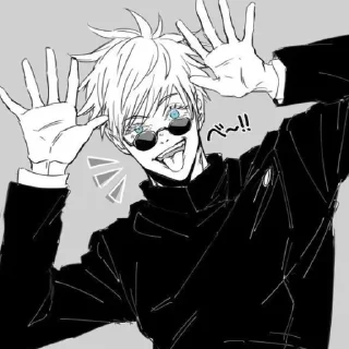 😎 emoji Gojo Satoru JJK @shanisharu Telegram sticker 10 of 100