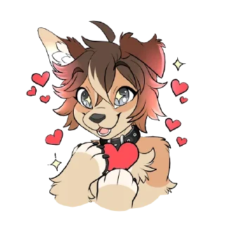 ❤️ emoji Bonnie Puff Telegram sticker 5 of 16