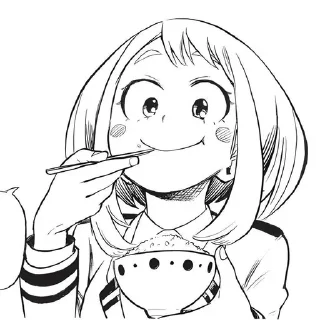 Sticker from . .   uraraka by @kotik_gin