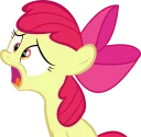 😫 emoji Apple Bloom Pony Telegram sticker 12 of 29
