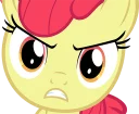 😠 emoji Apple Bloom Pony Telegram sticker 18 of 29