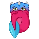😨 emoji Water Dragon Telegram sticker 4 of 20