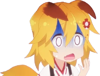 😨 emoji Sewayaki Kitsune no Senko-san @anime_stickerr Telegram sticker 13 of 56