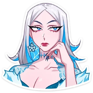 🙄 emoji Снежная Карина @TgSticker без надписей Telegram sticker 9 of 49