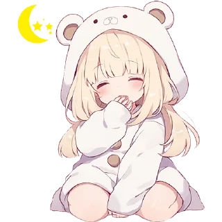 🥱 emoji Повседневная медведица @Nyasticks Telegram sticker 5 of 26