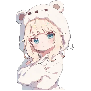 😕 emoji Повседневная медведица @Nyasticks Telegram sticker 18 of 26