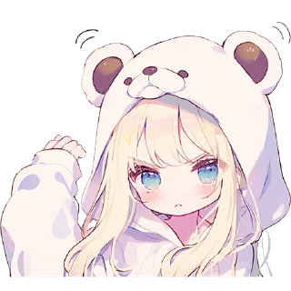 ✊ emoji Повседневная медведица @Nyasticks Telegram sticker 14 of 26