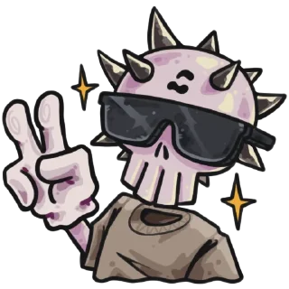 😎 emoji @saint_mob skelly Telegram sticker 8 of 10