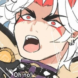 🐮 emoji Arataki Uno Itto💛 Telegram sticker 14 of 32