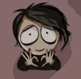 ❤️ emoji Goth Kids Telegram sticker 23 of 23