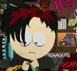 😑 emoji Goth Kids Telegram sticker 15 of 23