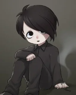😕 emoji Goth Kids Telegram sticker 13 of 23