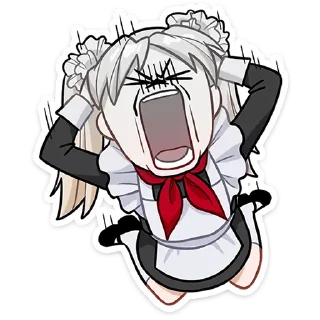 😱 emoji Анечка без текста @stickers_vk Telegram sticker 12 of 48
