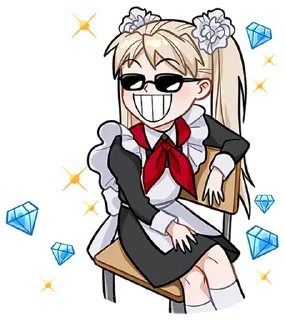 😎 emoji Анечка без текста @stickers_vk Telegram sticker 16 of 48