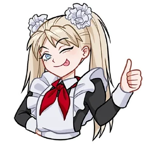 👍 emoji Анечка без текста @stickers_vk Telegram sticker 10 of 48