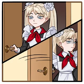 😒 emoji Анечка без текста @stickers_vk Telegram sticker 19 of 48